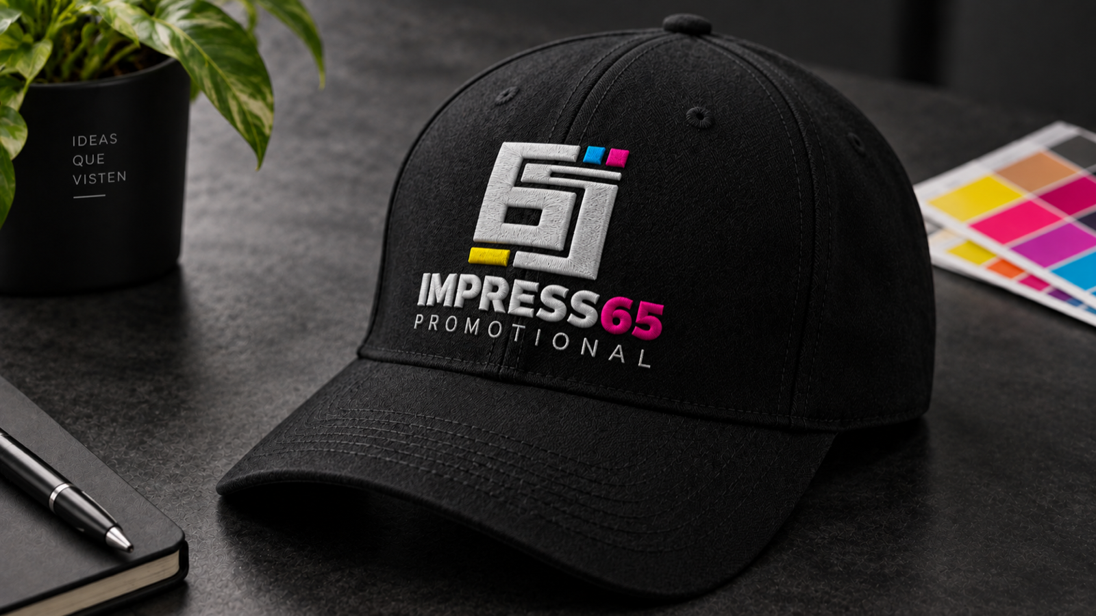 Gorra con logo bordado de Impress65